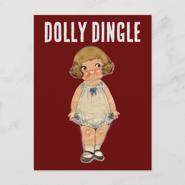 POSTAL DOLLY DINGLE PAPER DOLL POSTCARD (Anverso)