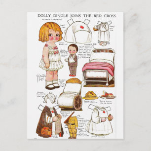 Postal Dolly Dingle se une a la Cruz Roja Enfermería Pape