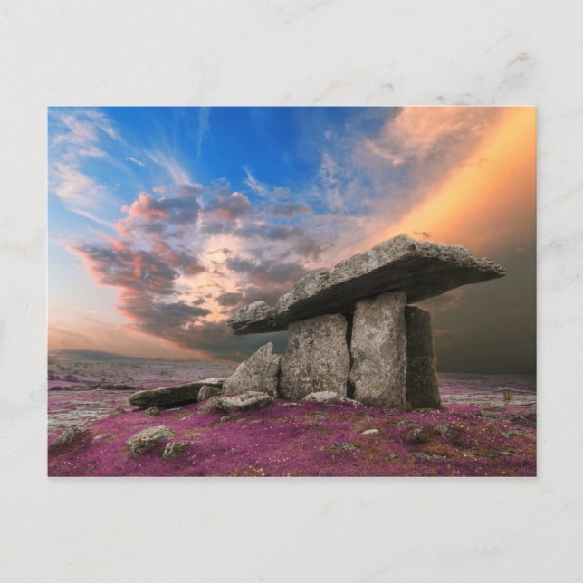 Postal Dolmen de Poulnabrone, Condado de Clare, Irlanda (Anverso)