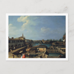 Postal Dolo sobre el Brenta (aceite sobre lienzo)