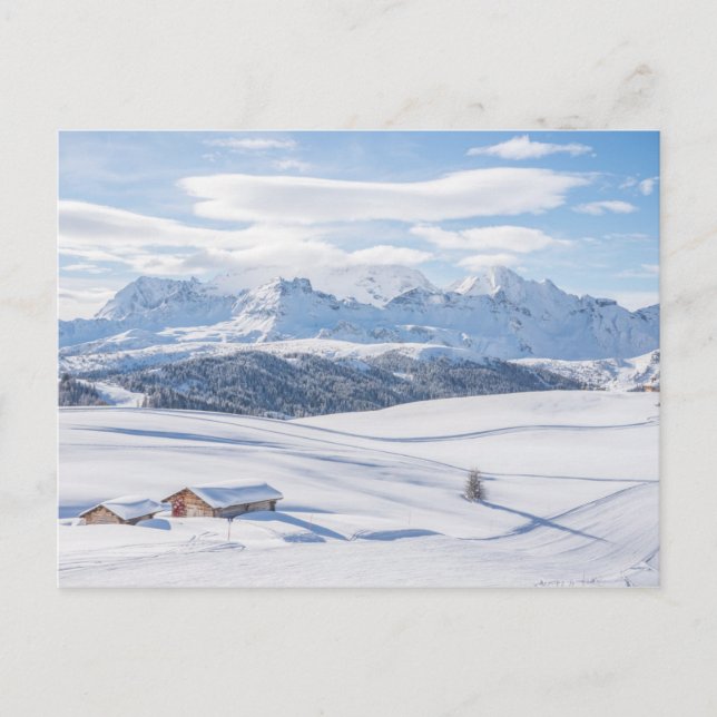 Postal Dolomías de Snowscape el | del retratamiento de la (Anverso)