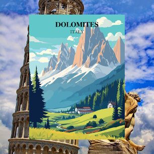 Postal Dólomitas Italia Montañas Viaje