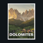 Postal Dolomitas Italia Viajes<br><div class="desc">Los Dolomitas, una impresionante cordillera en el norte de Italia, son famosos por sus espectaculares picos, sus acantilados y sus impresionantes paisajes alpinos. Estas montañas, catalogadas como Patrimonio de la Humanidad por la UNESCO, forman parte de los Alpes Cícticos del Sur y abarcan las regiones de Trentino-Alto Adige, Veneto y...</div>