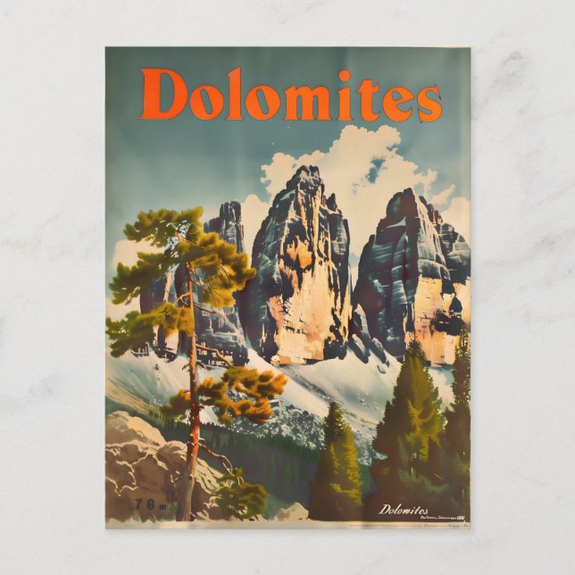 Postal Dolomitas Vintage (Anverso)