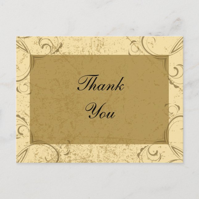 Postal Doloroso y elegante Gracias (Anverso)