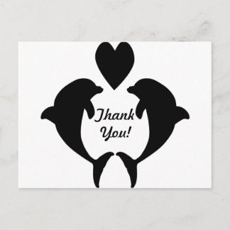 Postal Dolphin Heart