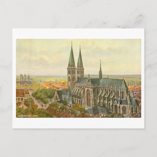 Postal Dom/Catedral Halberstadt Alemania (Anverso)
