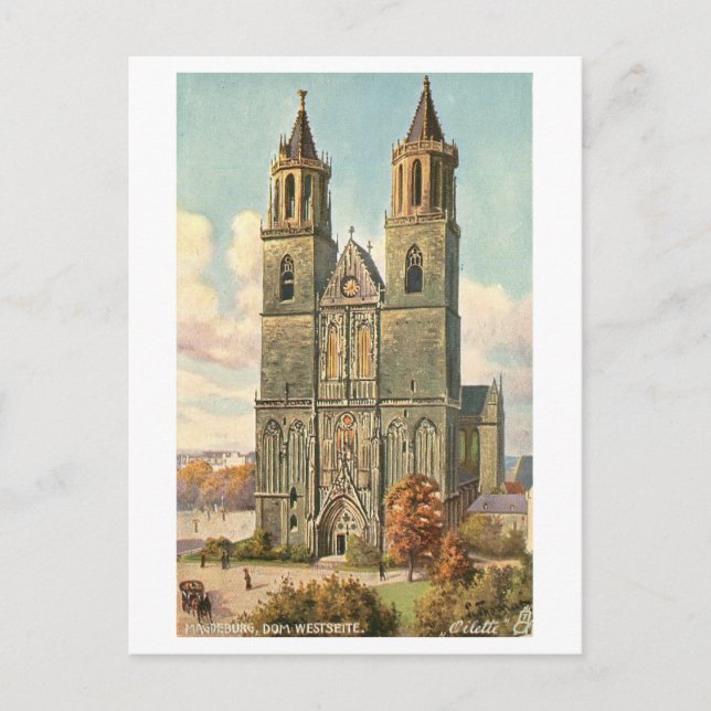 Postal Dom/Catedral Magdeburg Alemania (Anverso)