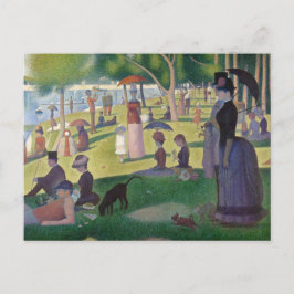 Postal Domingo en la pintura de La Grande Jatte Seurat