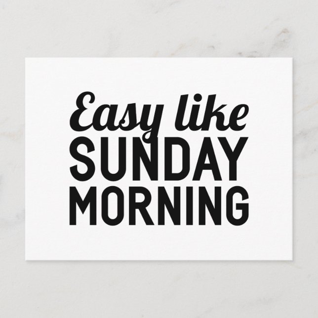 Postal Domingo por la mañana (Anverso)