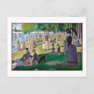 Postal Domingo por la tarde en La Grande Jatte, Seurat