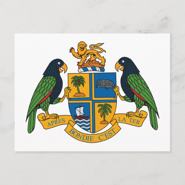 Postal Dominica del Escudo de Armas (Anverso)