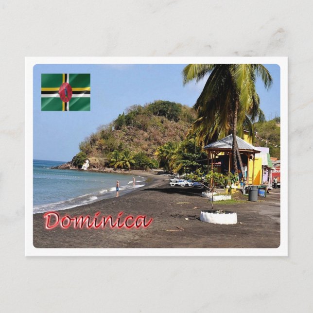 Postal Dominica - Playa de Mero - (Anverso)