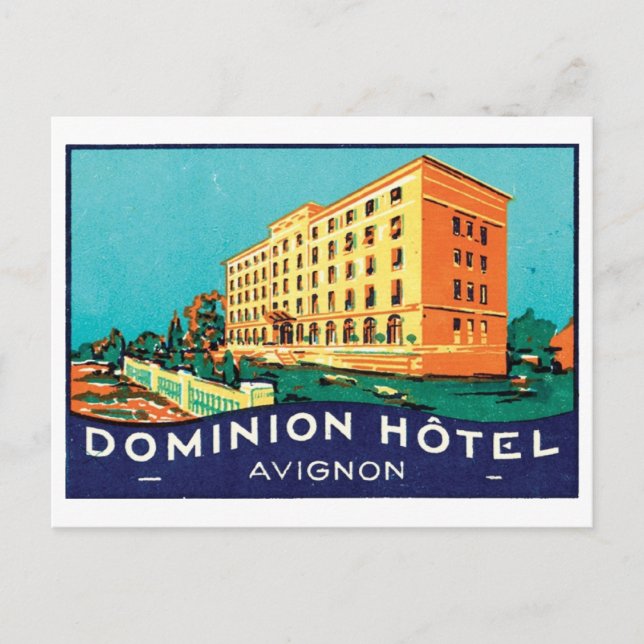 Postal Dominion Hotel Avignon (Anverso)