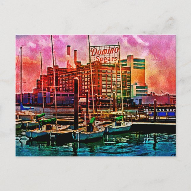 Postal Domino Sugars al amanecer — Locust Point Baltimore (Anverso)