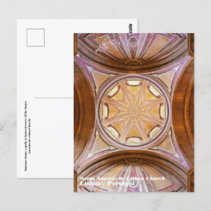 Postal Domo barroco de la iglesia Santo Antonio de Lisboa