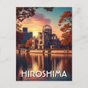 Postal Domo de la Paz de Hiroshima Japón Vintage Viajes