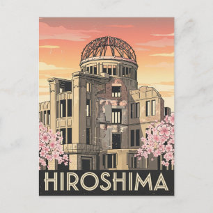 Postal Domo de la Paz Vintage Hiroshima Japón Viaje