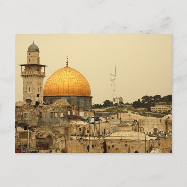 Postal Domo Postcard De Rock, Jerusalén Israel (Anverso)