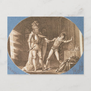 Postal Don Giovanni y la estatua del Comandante