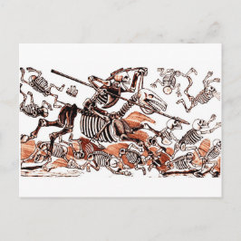 Postal Don Quijote Calavera Postcard