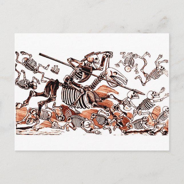 Postal Don Quijote Calavera Postcard (Anverso)