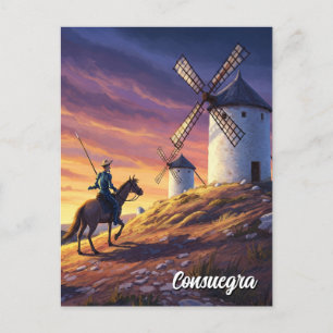 Postal Don Quijote en Consuegra España Viajes