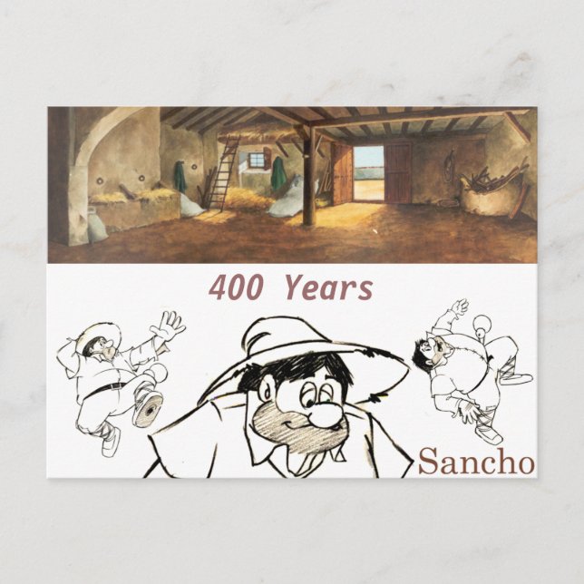 Postal DON QUIJOTE - Personalizado de animación Fondo (19 (Anverso)