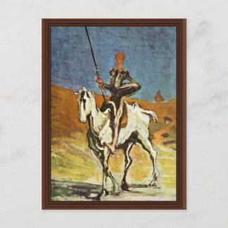 Postal Don Quijote Y Sancho Panza De Daumier Honoré (Be