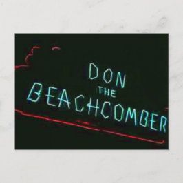 Postal Don The Beachcomber, Viejo Chicago Neon Post Car