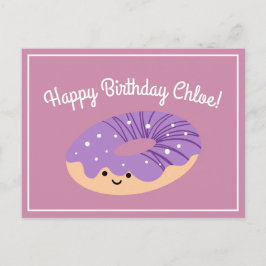 Postal Dona de Purpurina de Galaxia Cumpleaños