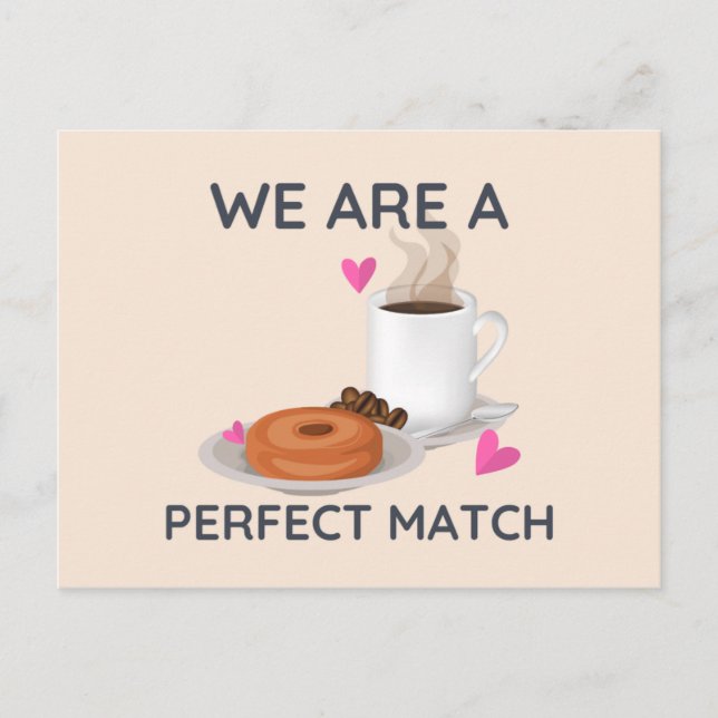 Postal Dona Ilustrada de Color Rosa Claro (Anverso)