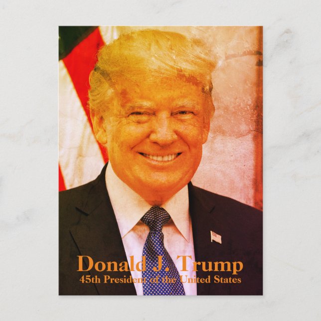 Postal Donald J. Trump, 45° presidente de Estados Unidos (Anverso)