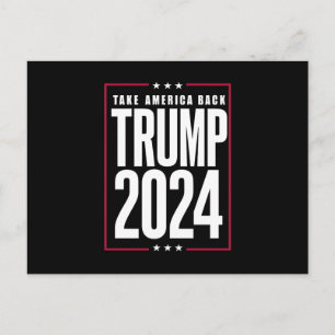 Postal Donald Trump 2024 retrotrae a Estados Unidos a las