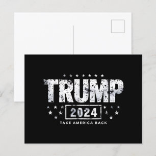 Postal Donald Trump 2024 retrotrae a Estados Unidos a las