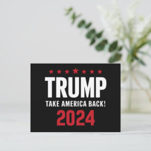 Postal Donald Trump 2024 retrotrae a Estados Unidos a las