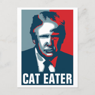 Postal Donald Trump CAT EATER