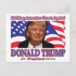 Postal Donald Trump como presidente