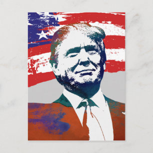Postal Donald Trump como presidente