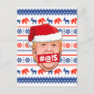 Postal DONALD TRUMP Enfadado Navidad