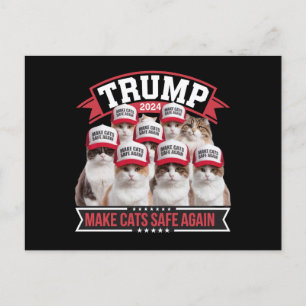 Postal Donald Trump Hacer que los Gatos sean Seguros de N