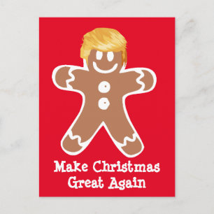 Postal Donald Trump, hombre de Gingerbread