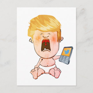 Postal Donald Trump llorando bebé