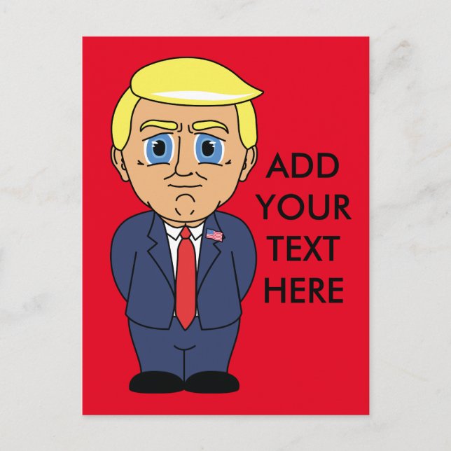 Postal Donald Trump luce loco (Anverso)