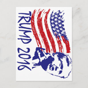 Postal Donald Trump para presidente 2016 - voto republica