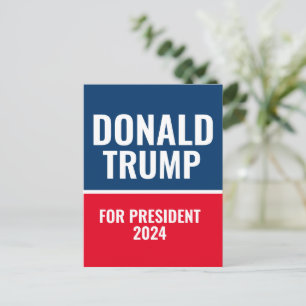 Postal Donald Trump para presidente 2024