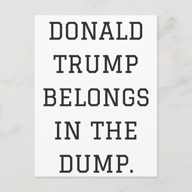 Postal Donald Trump Pertenece A La Colección De Humor De  (Anverso)