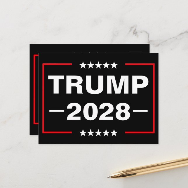 Postal Donald Trump, presidente de 2028 (Anverso/Reverso In Situ)