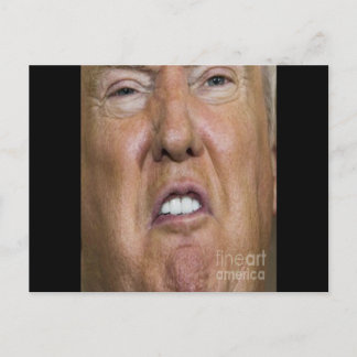 Postal Donald Trump se muerde la boca