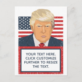 Postal Donald Trump tu propio texto